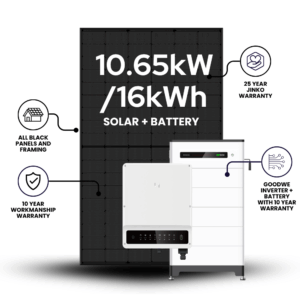 10.56kW + 16kWh Solar and Battery System – Jinko + GoodWe