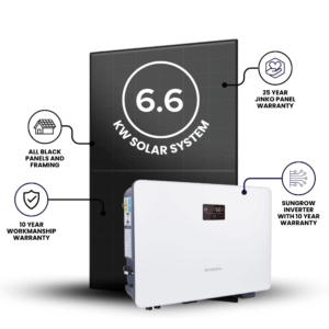 6.6kW Solar System – Sungrow + AIKO