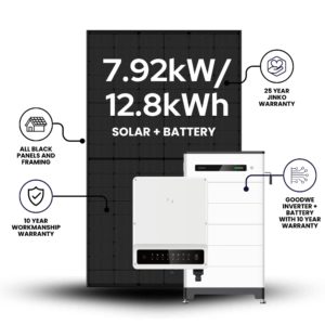 7.92kW + 12.8kWh Solar and Battery System – Jinko + GoodWe