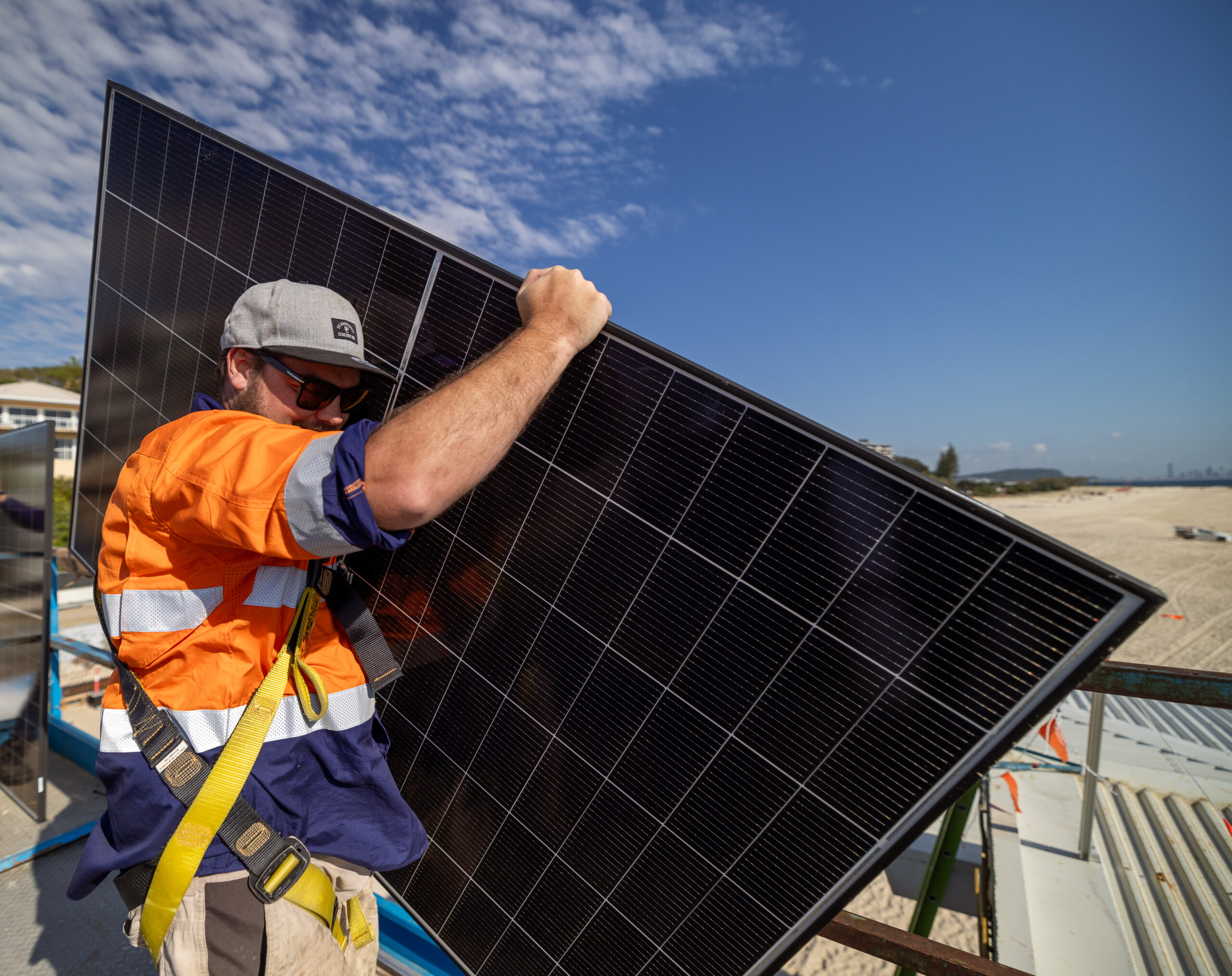 Solar and battery storage system installed at Gold Coast home with rooftop solar panels