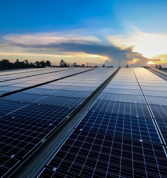 solar panels install on roof top